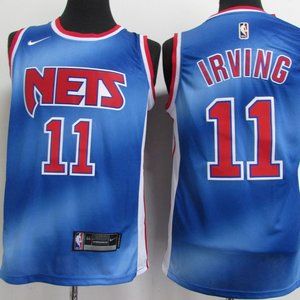 Brooklyn Nets #11 Kyrie Irving Retro Blue Jersey